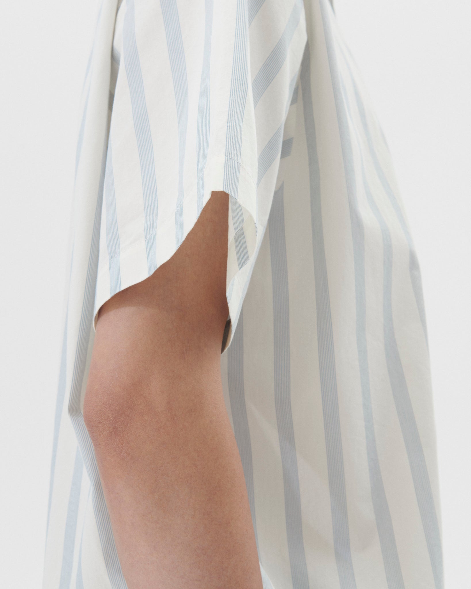 Tekla Poplin Short Sleeve Shirt - Needle Stripes