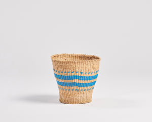 Xhosa Reed Basket - Blue Detail