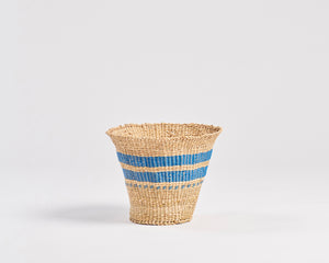 Xhosa Reed Basket - Blue Detail