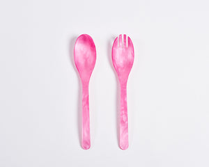 G.F Heim Söhne Salad Cutlery - Pink