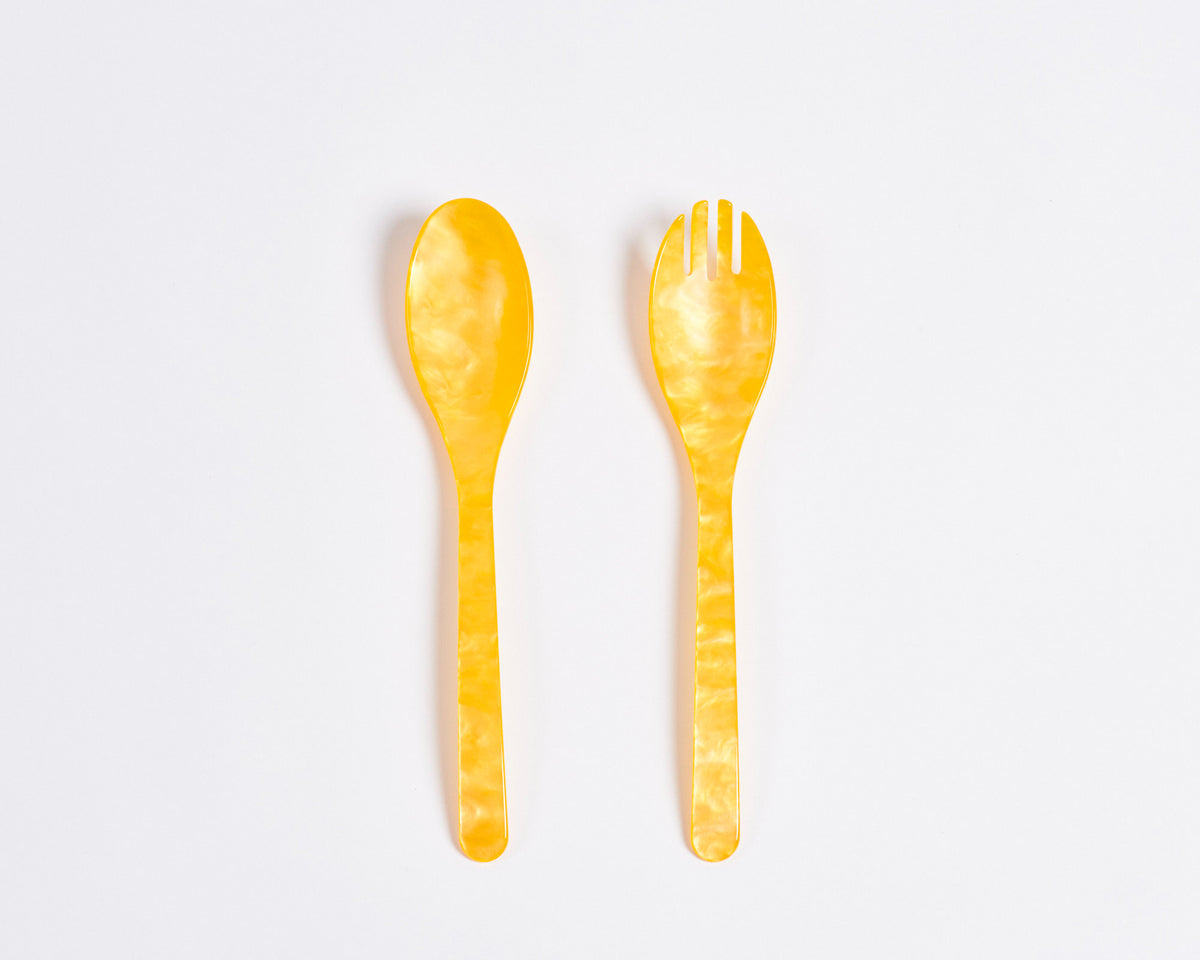 G.F Heim Söhne Salad Cutlery - Sunny Yellow