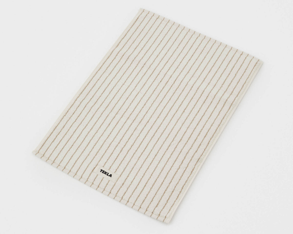 Tekla Organic Cotton Bath Mat - Sienna Stripe