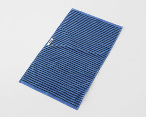 Tekla Organic Cotton Towel - Blue & Black Stripes