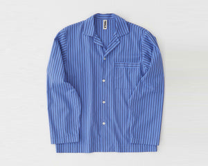 Tekla Poplin Long Sleeve Shirt - Boro Stripes
