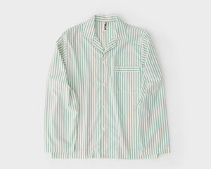 Tekla Poplin Long Sleeve Shirt - Clover Stripes