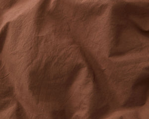 Tekla Cotton Percale Bedding - Cocoa Brown