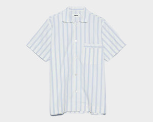 Tekla Poplin Short Sleeve Shirt - Needle Stripes
