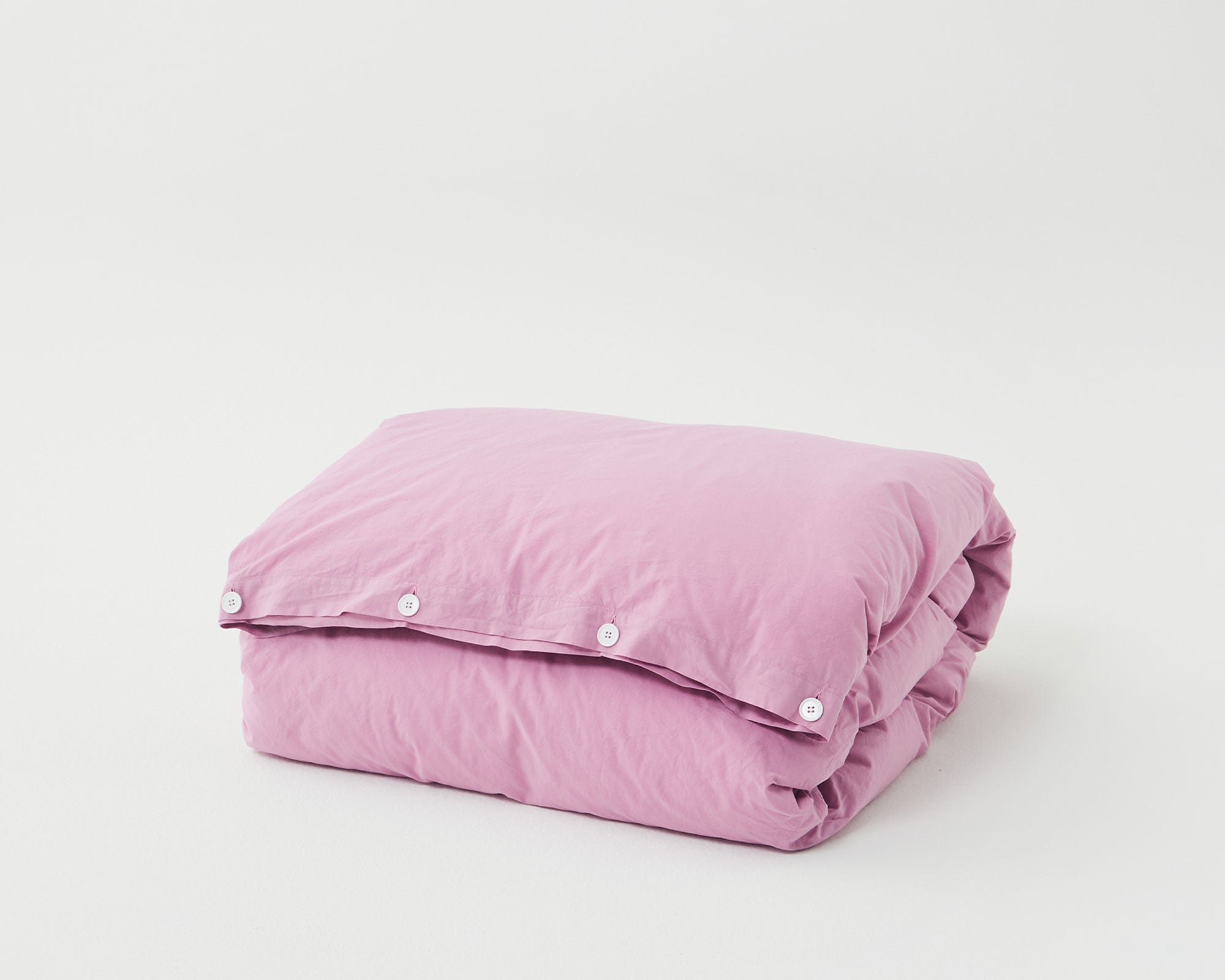 Tekla Cotton Percale Bedding - Mallow Pink