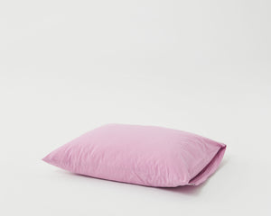 Tekla Cotton Percale Bedding - Mallow Pink