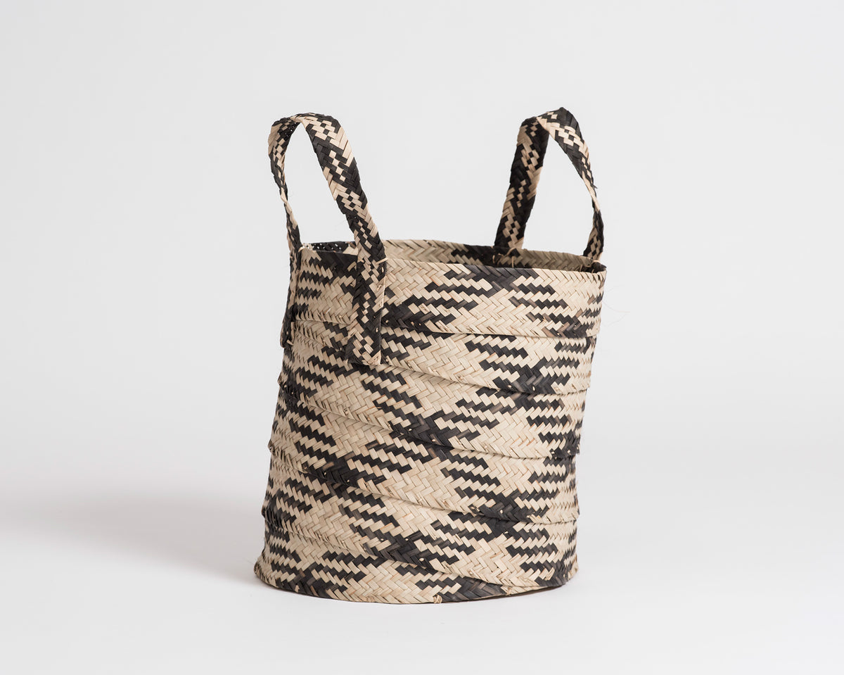 Laundry Basket with Handles - Houndstooth