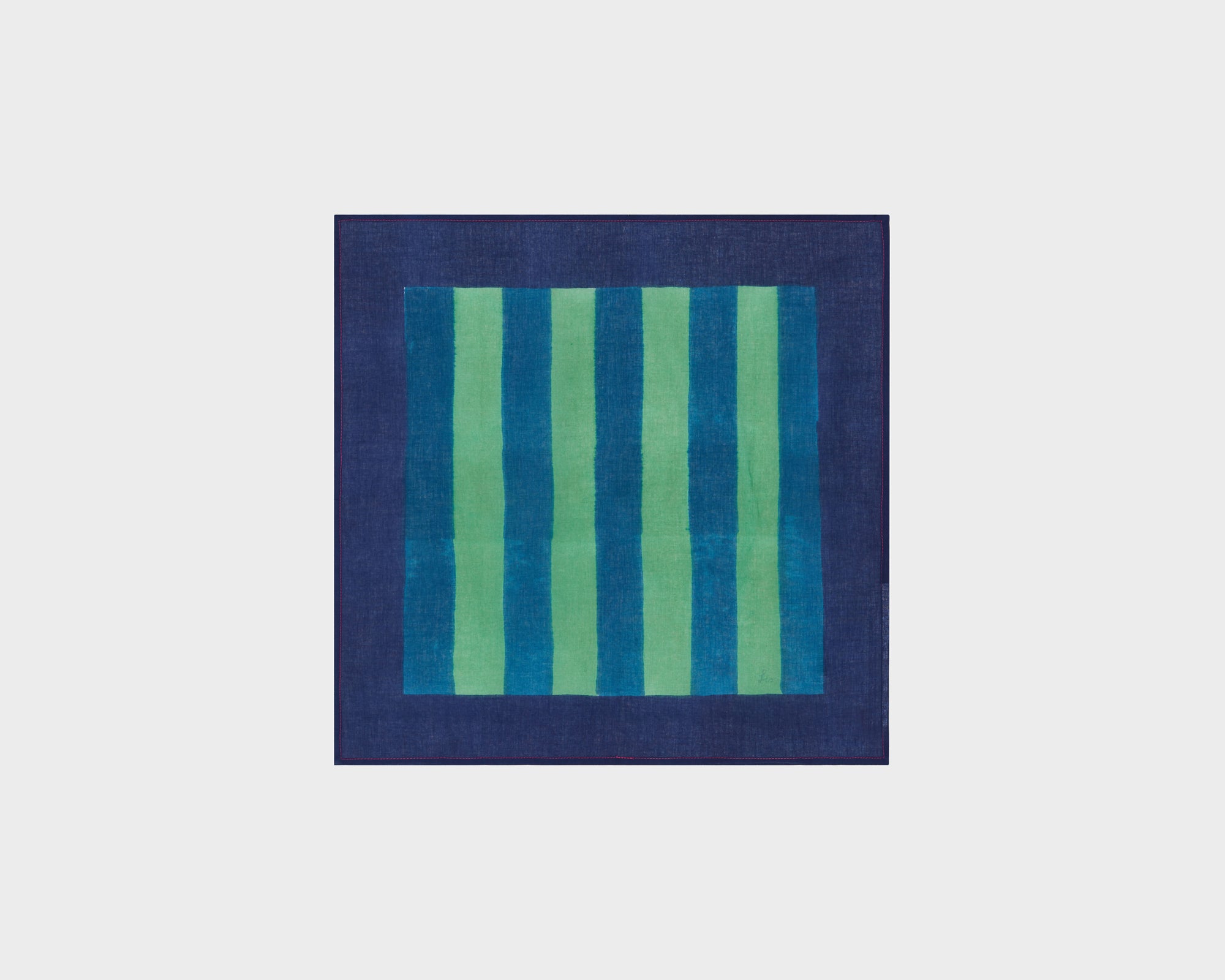 Lisa Corti Napkin - Nizam Stripes Blue Green