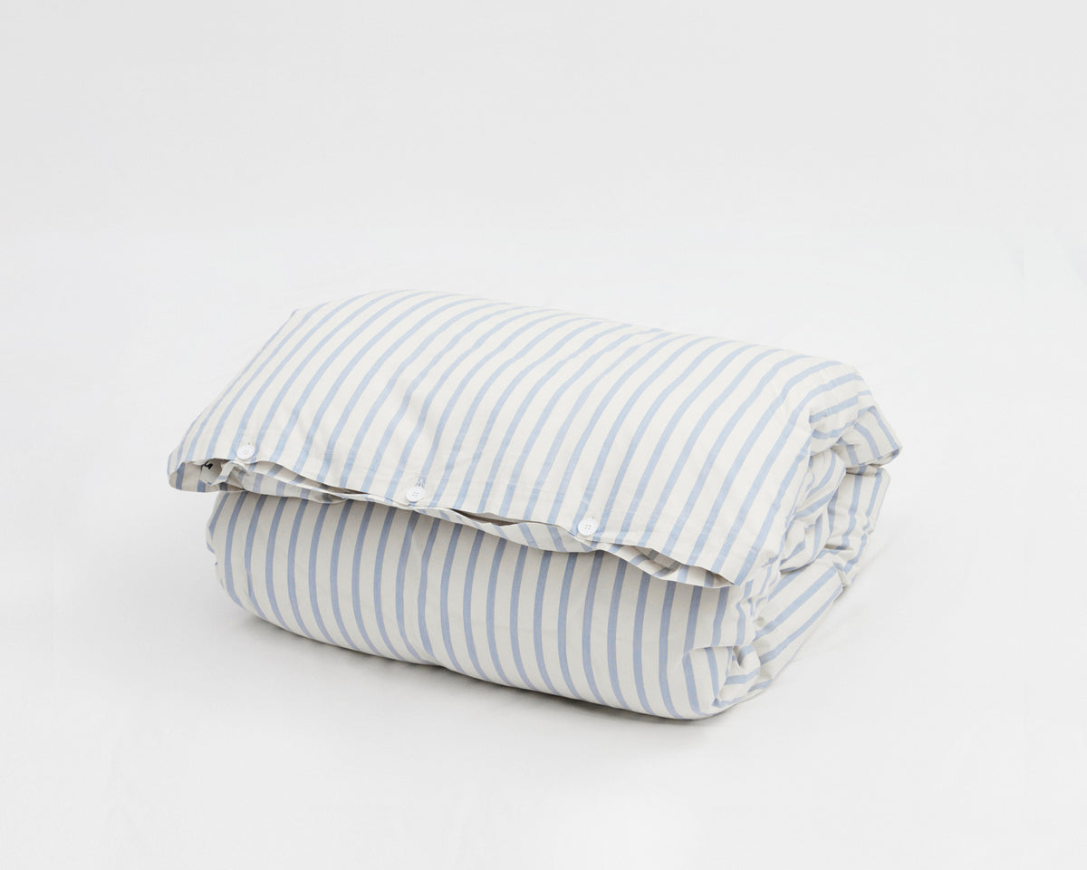 Tekla Cotton Percale Bedding - Needle Stripes