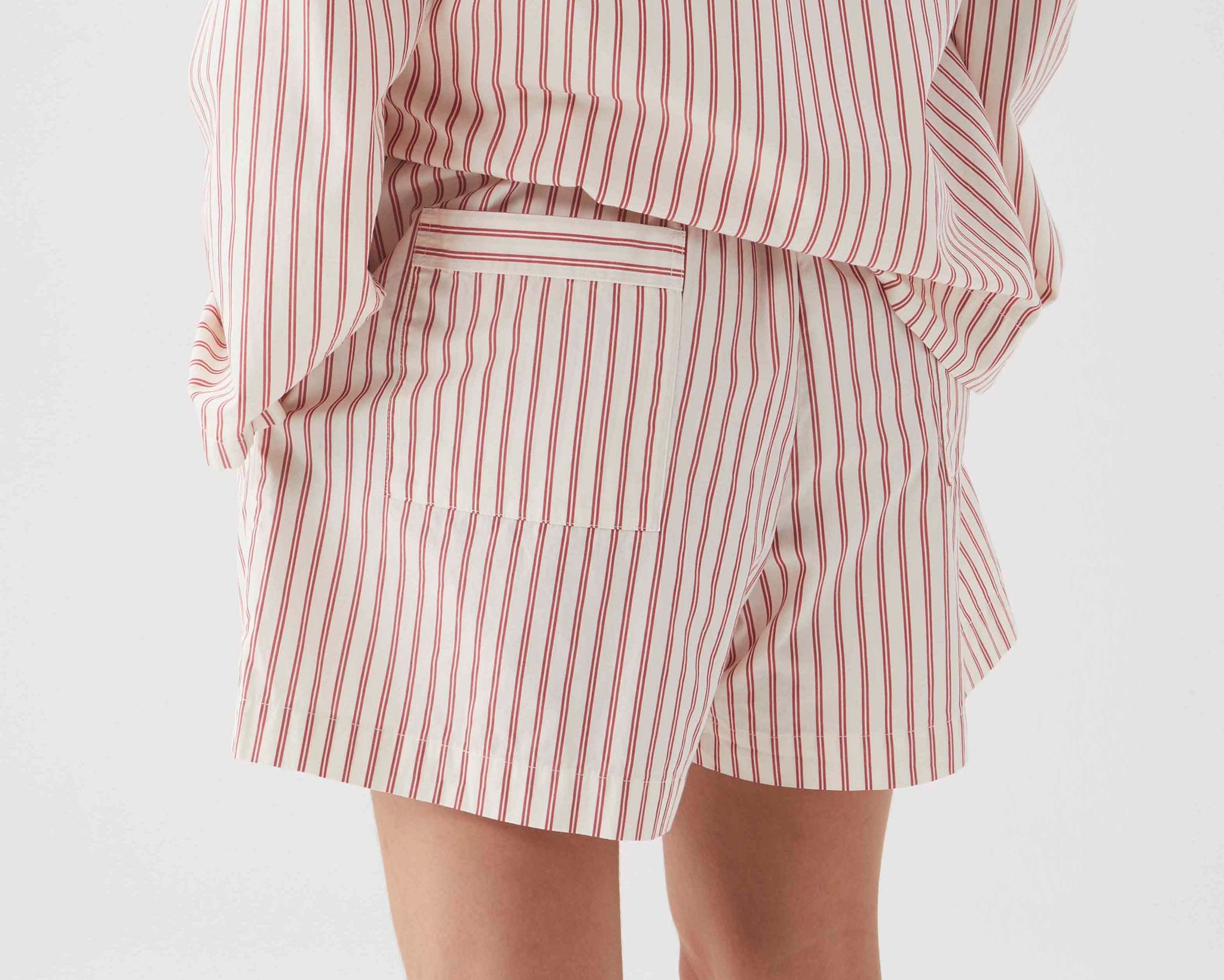 Tekla Poplin Short - Polka Stripes