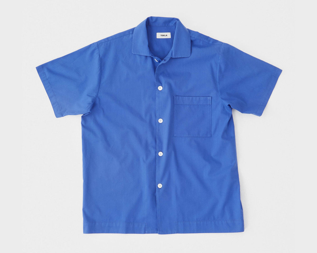 Tekla Poplin Short Sleeve Shirt - Royal Blue