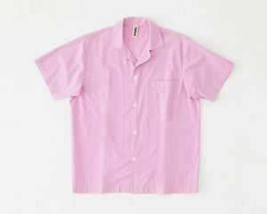 Tekla Poplin Short Sleeve Shirt - Purple Pink