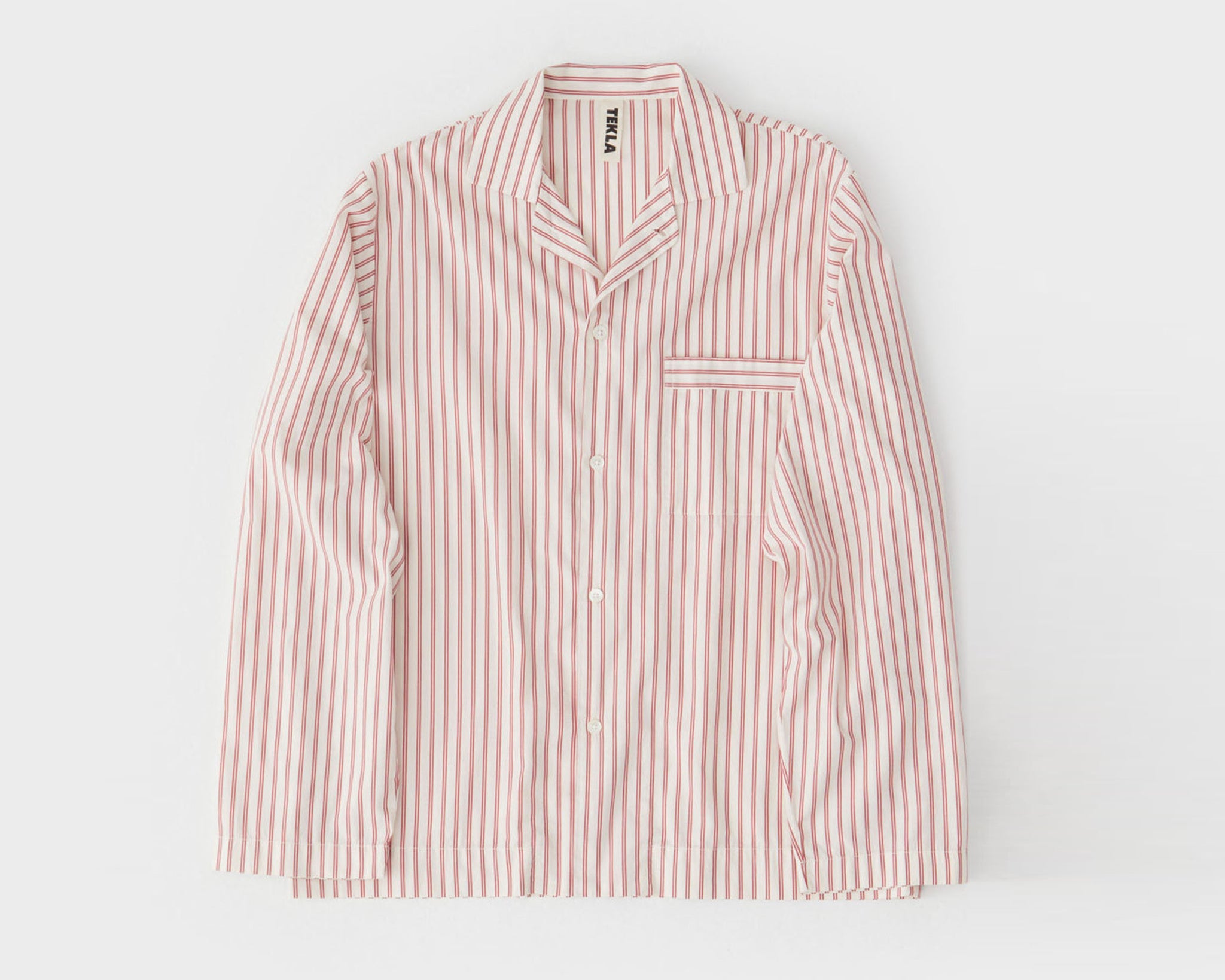 Tekla Poplin Long Sleeve Shirt - Polka Stripes