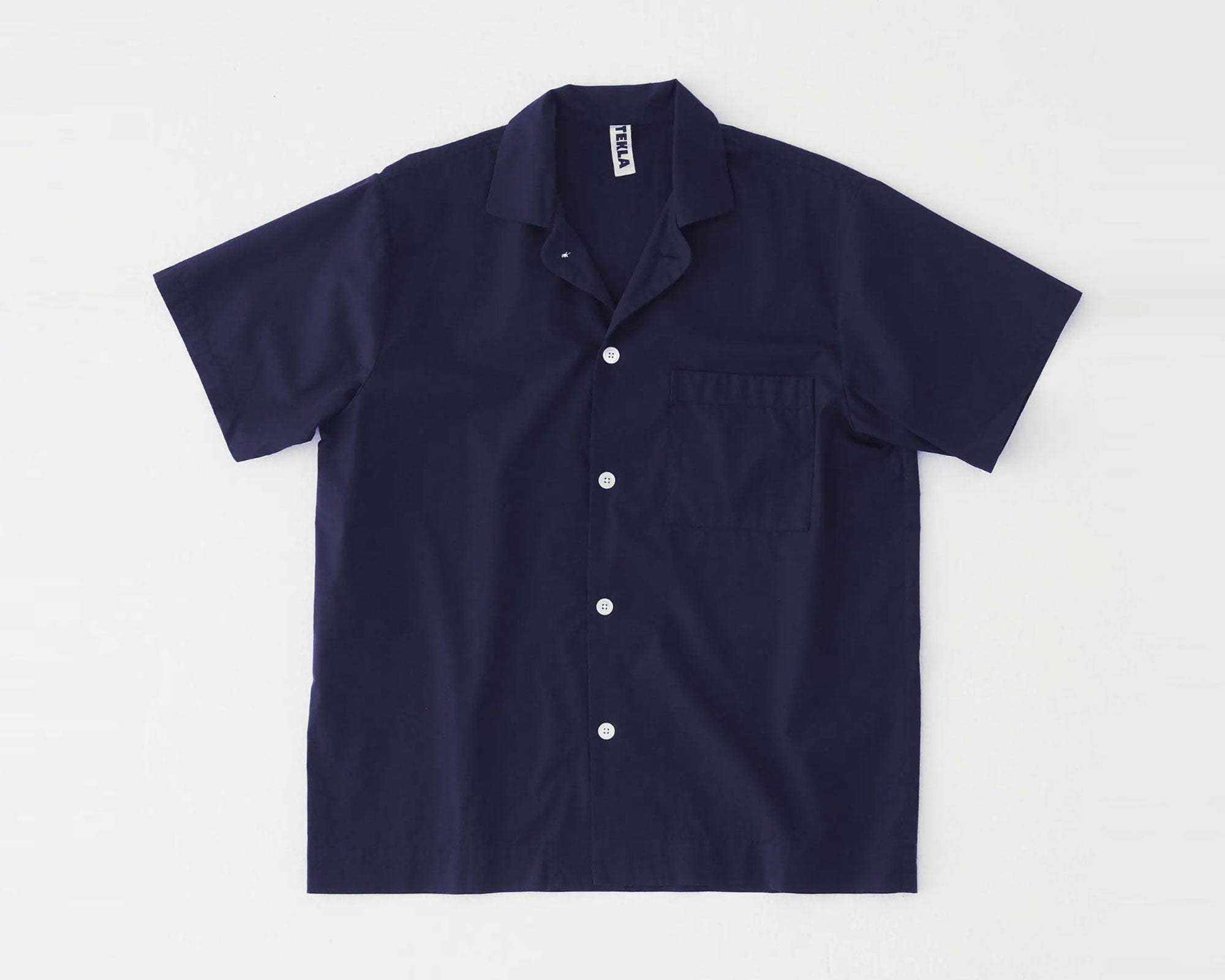 Tekla Poplin Short Sleeve Shirt - True Navy