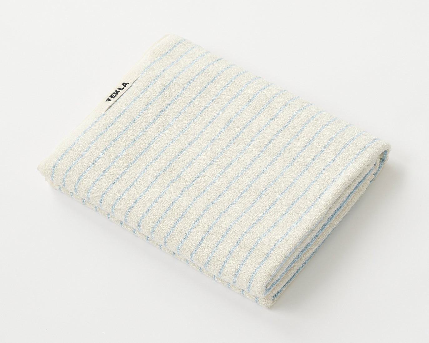 Tekla Organic Cotton Towel - Baby Blue Stripes