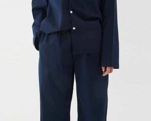 Tekla Poplin Long Sleeve Shirt - True Navy