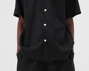 Tekla Poplin Short Sleeve Shirt - All Black