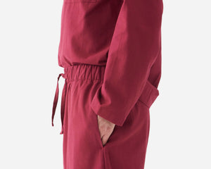 Tekla Flannel Long Sleeve Shirt - Beyond Red