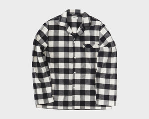 Tekla Flannel Long Sleeve Shirt - Black Gingham