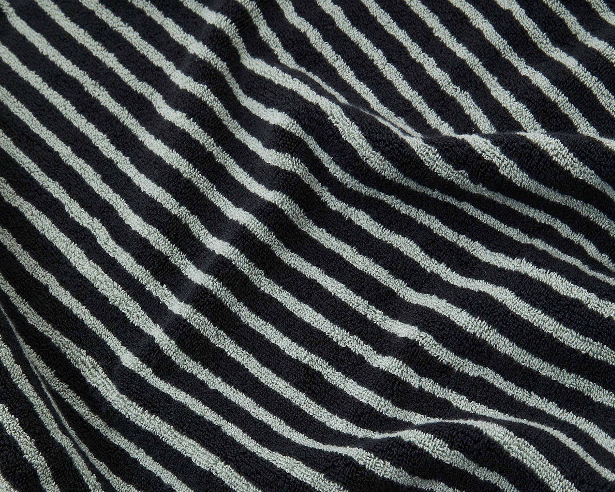 Tekla Organic Cotton Washcloth in Black & Mint
