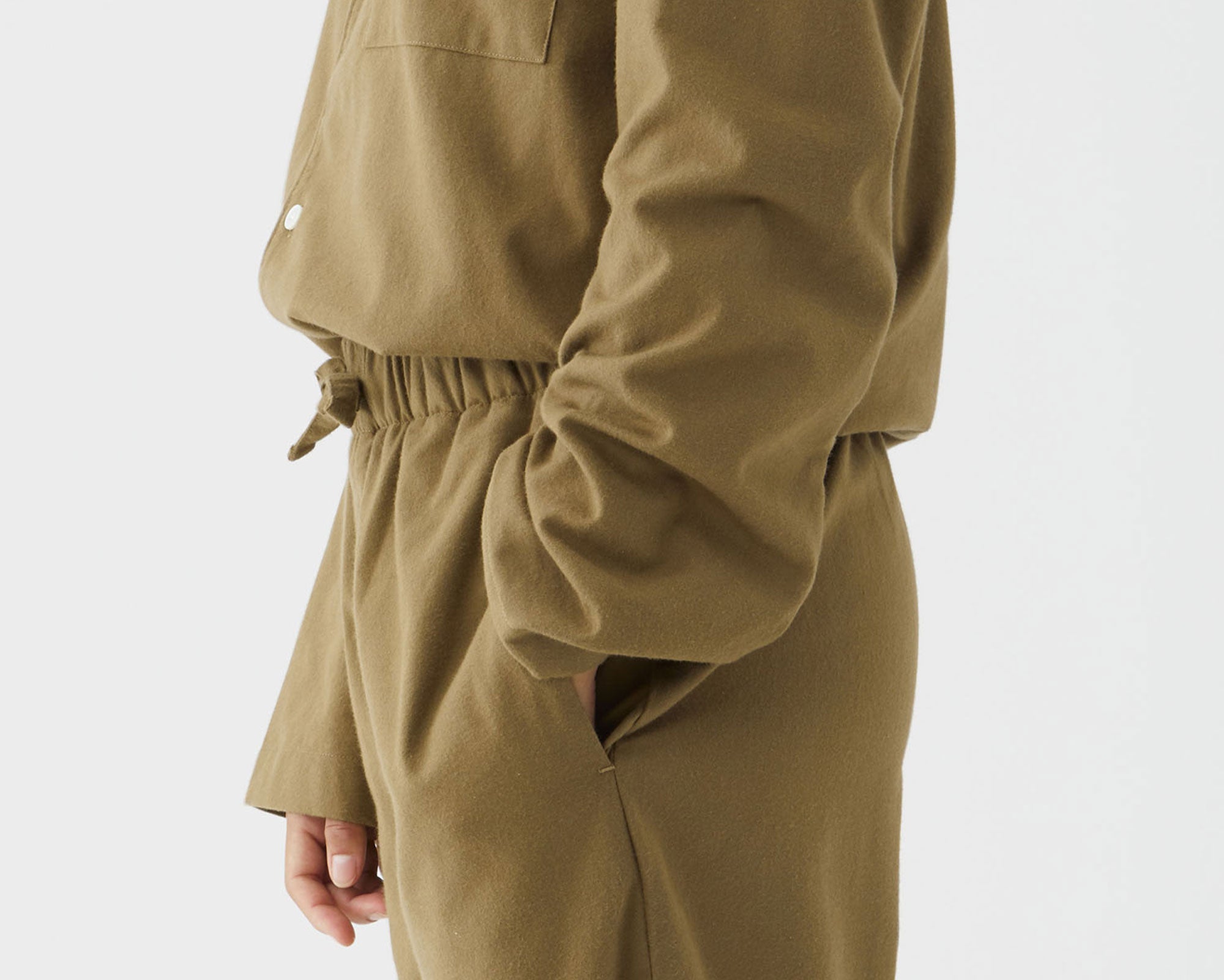 Tekla Flannel Long Sleeve Shirt - Moss