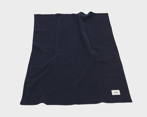 Tekla Merino Wool Blanket - Dark Blue