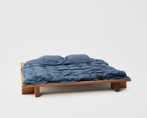 Tekla Cotton Percale Bedding - Midnight Blue