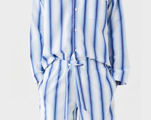 Tekla Poplin Long Sleeve Shirt - Blue Marquee
