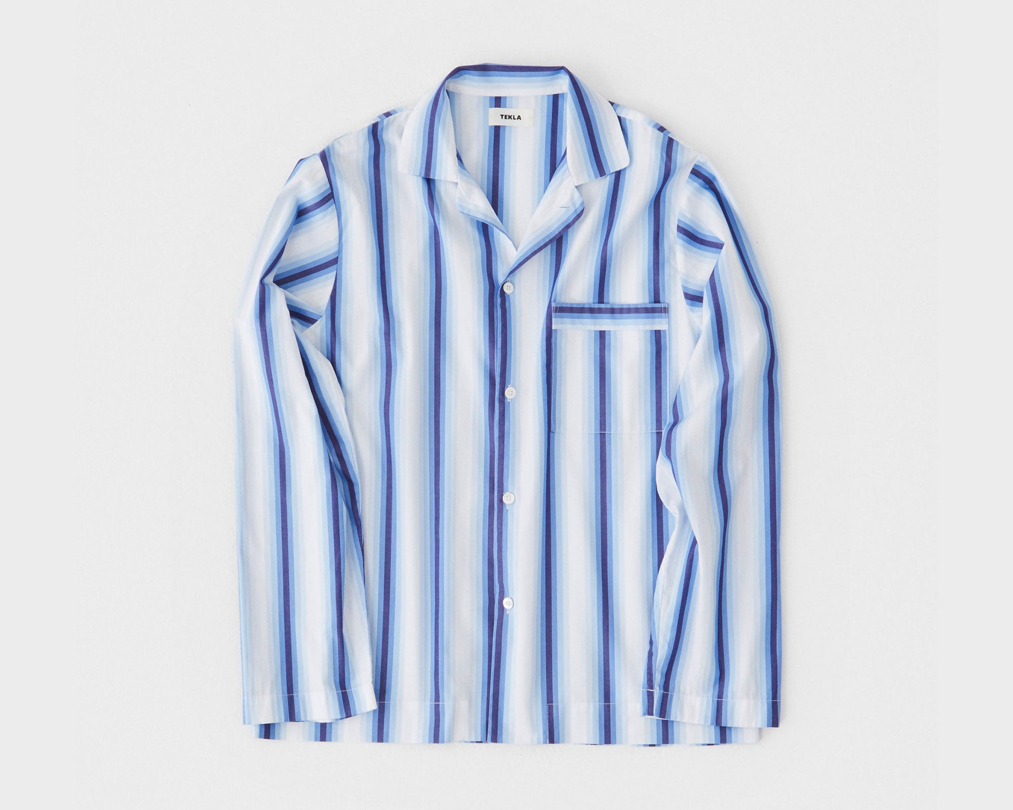 Tekla Poplin Long Sleeve Shirt - Blue Marquee