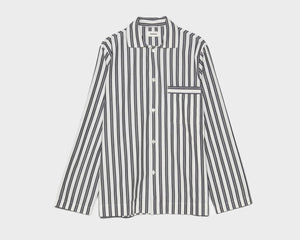 Tekla Poplin Long Sleeve Shirt - Night Stripes