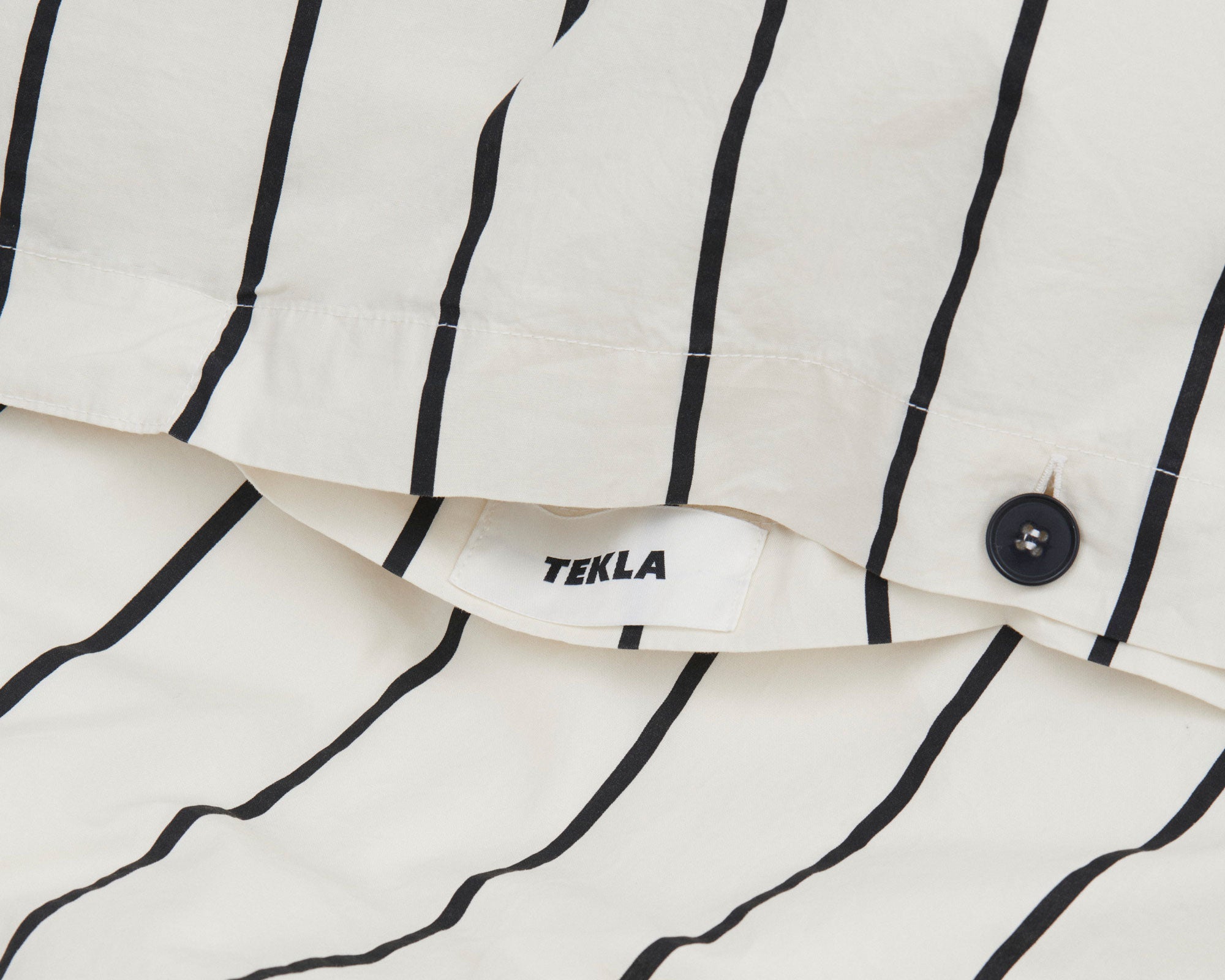 Tekla Cotton Percale Bedding - Shadow Stripes
