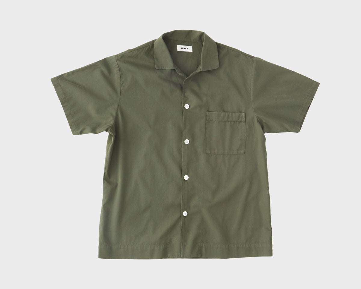 Tekla Poplin Short Sleeve Shirt - Willow
