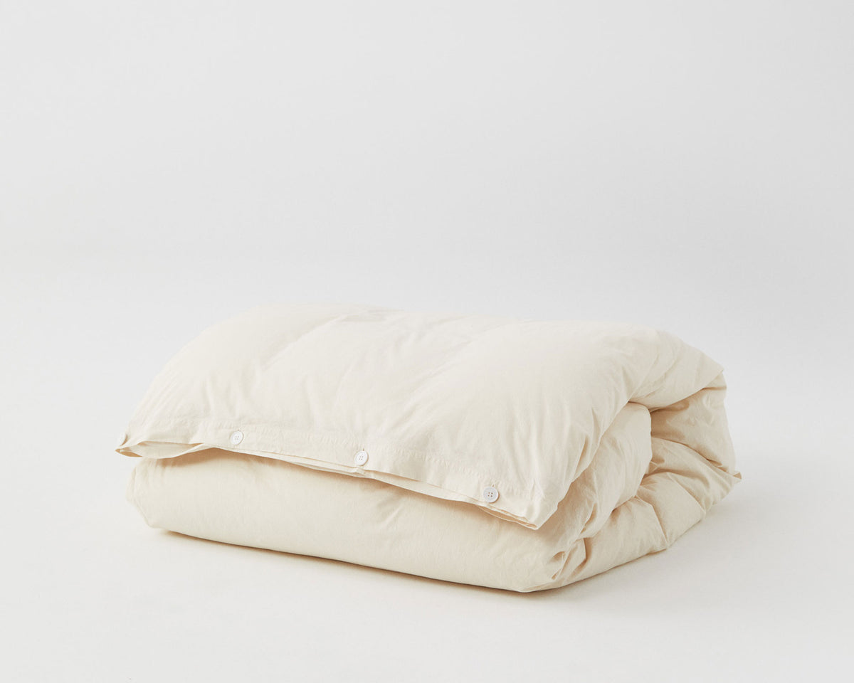 Tekla Cotton Percale Bedding - Winter White