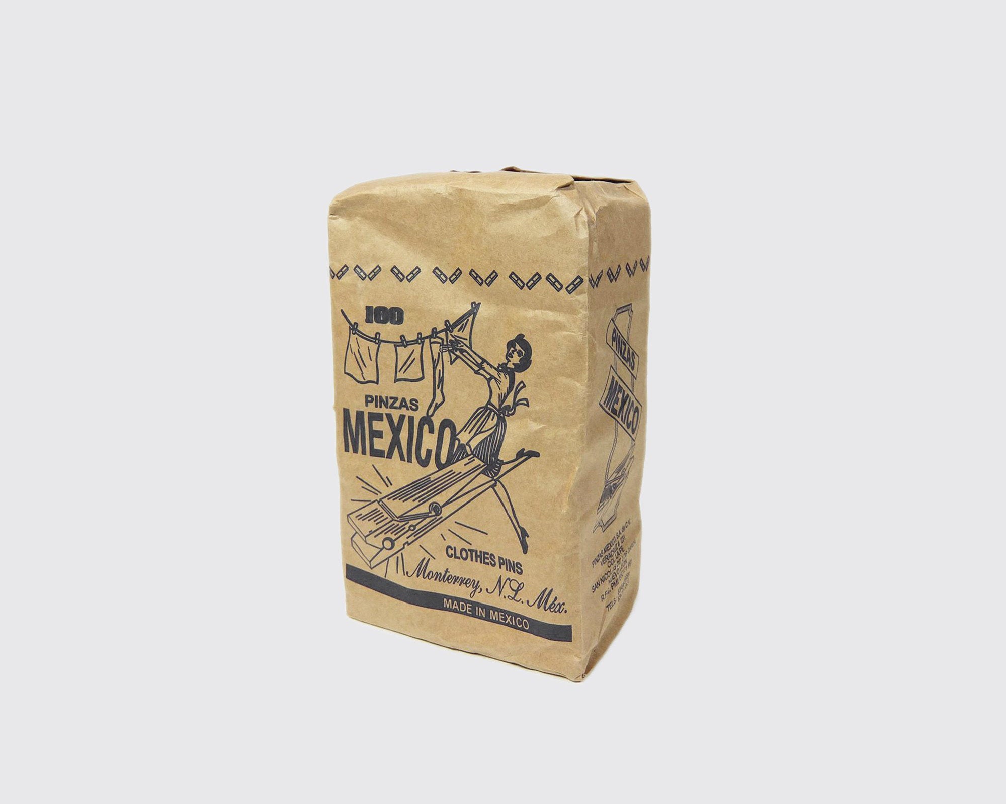 Mexican Wooden Pegs Bag