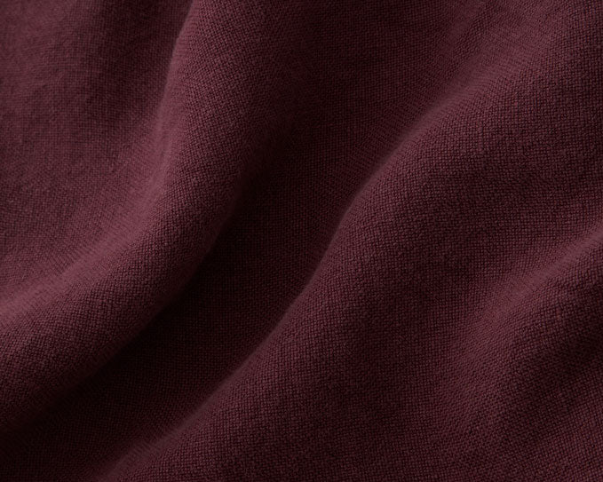 Tekla Linen Bedspread - Plum Red
