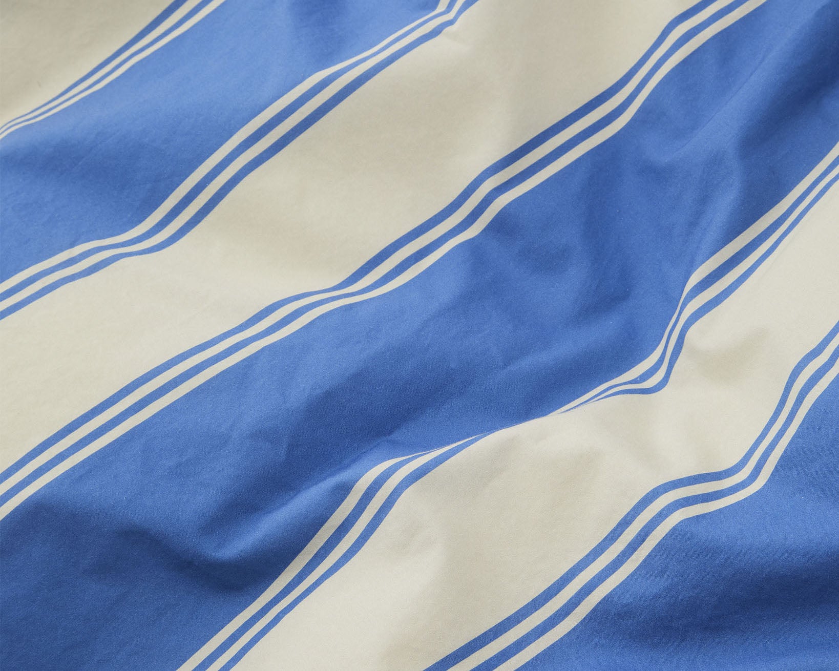 Tekla Cotton Percale Bedding - Blue Mattress Stripes