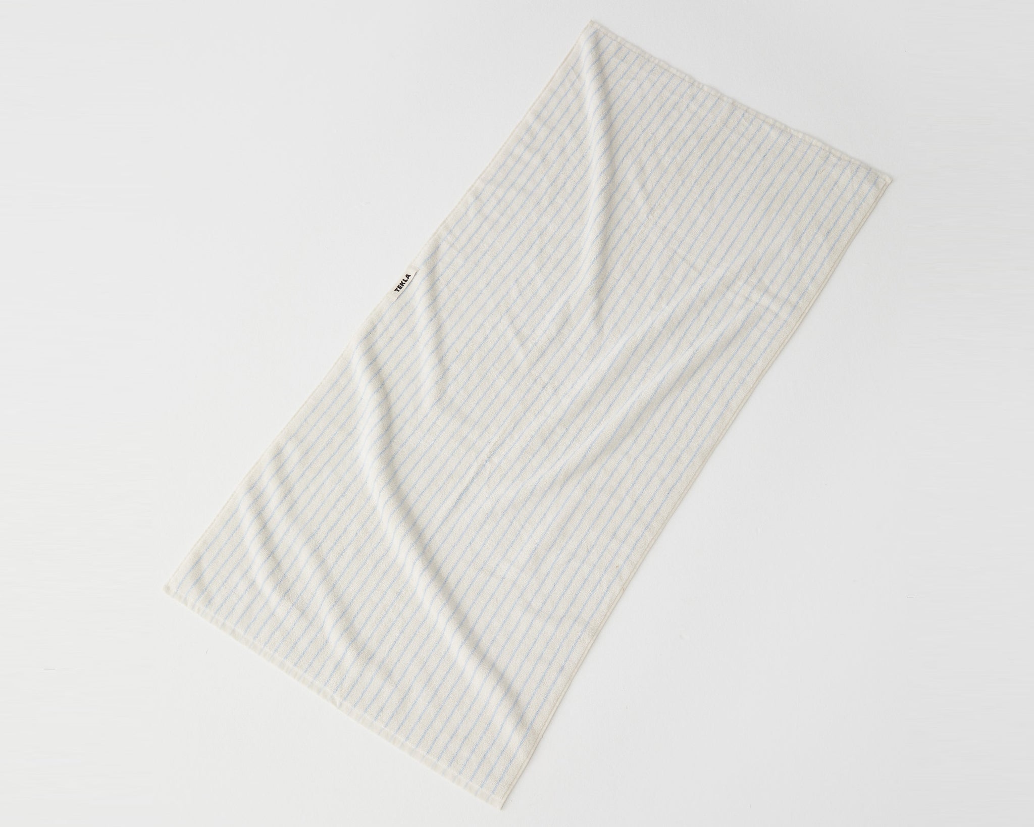 Tekla Organic Cotton Towel - Baby Blue Stripes